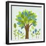 A Large Tree in the Center and Small Trees-TongRo-Framed Giclee Print