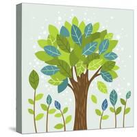 A Large Tree in the Center and Small Trees-TongRo-Stretched Canvas