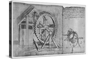 'A Large Wheel Which Is Resolved and Fires Four Crossbows in Succession', c1480, (1945)-Leonardo Da Vinci-Stretched Canvas