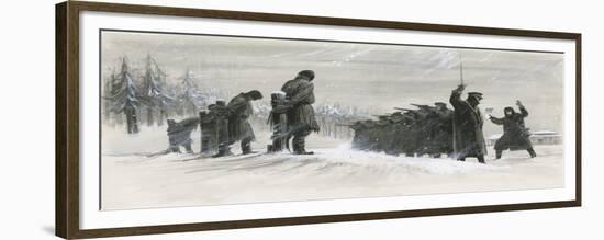 A Last Minute Reprieve Saved Fyodor Dostoievski from the Firing Squad-Ralph Bruce-Framed Giclee Print