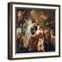 A Late Princess Personifying Peace Crowning the Glory of England, 1819 (Oil on Canvas)-John Dowman-Framed Giclee Print