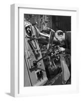 A Lathe Operator at Work-Heinz Zinram-Framed Photographic Print