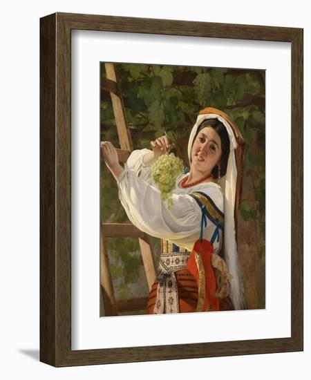 A Laughing Girl in South Italian Dress, 1857-Yevgraf Semyonovich Sorokin-Framed Premium Giclee Print