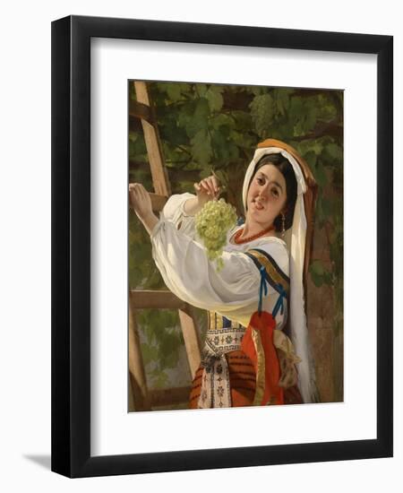 A Laughing Girl in South Italian Dress, 1857-Yevgraf Semyonovich Sorokin-Framed Premium Giclee Print