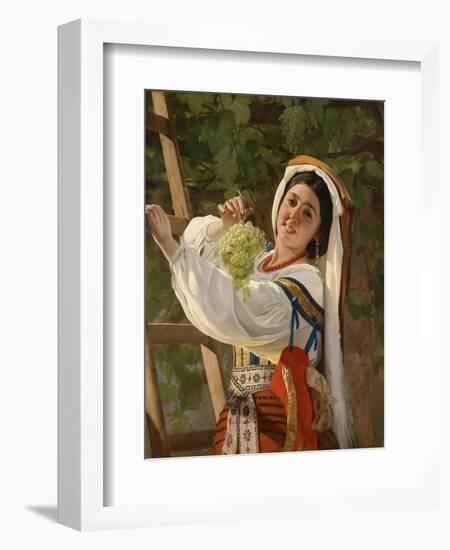 A Laughing Girl in South Italian Dress, 1857-Yevgraf Semyonovich Sorokin-Framed Premium Giclee Print