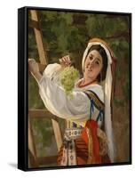 A Laughing Girl in South Italian Dress, 1857-Yevgraf Semyonovich Sorokin-Framed Stretched Canvas