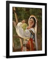 A Laughing Girl in South Italian Dress, 1857-Yevgraf Semyonovich Sorokin-Framed Giclee Print