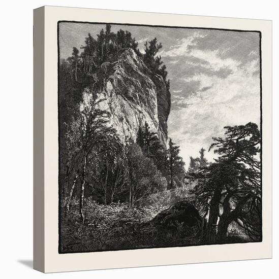 A Laurentian Bluff, Canada, Nineteenth Century-null-Stretched Canvas