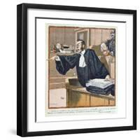 A Lawyer Addressing the Jury, 1900-Louis Malteste-Framed Giclee Print