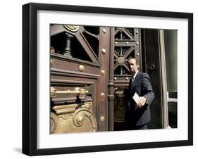 A Lawyer Leaving the Courthouse, Santiago, Chile, South America-Aaron McCoy-Framed Photographic Print