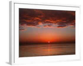 A Layer of Clouds Is Lit by the Rising Sun over Rio De La Plata, Buenos Aires, Argentina-Stocktrek Images-Framed Photographic Print