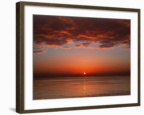 A Layer of Clouds Is Lit by the Rising Sun over Rio De La Plata, Buenos Aires, Argentina-Stocktrek Images-Framed Photographic Print