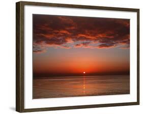 A Layer of Clouds Is Lit by the Rising Sun over Rio De La Plata, Buenos Aires, Argentina-Stocktrek Images-Framed Photographic Print