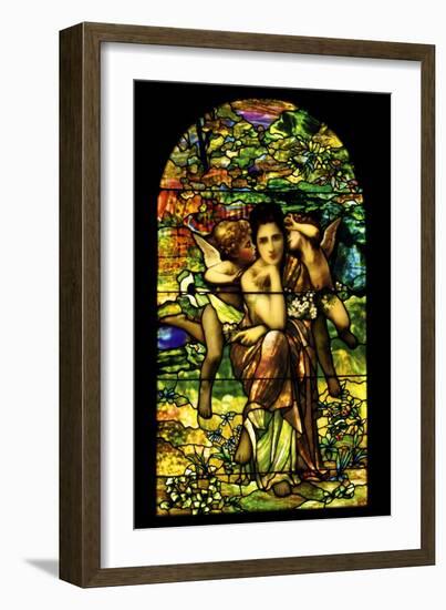 A Leaded and Plated Favrile Glass Window, C.1895-null-Framed Giclee Print