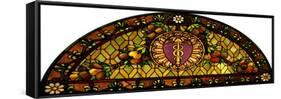 A Leaded and Plated Favrile Glass Window-Tiffany Studios-Framed Stretched Canvas