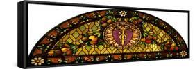 A Leaded and Plated Favrile Glass Window-Tiffany Studios-Framed Stretched Canvas