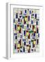 A Leaded and Stained Glass Panel; 'Vetrata Komposite V in Lood'-Theo van Doesburg-Framed Giclee Print