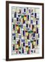 A Leaded and Stained Glass Panel; 'Vetrata Komposite V in Lood'-Theo van Doesburg-Framed Giclee Print