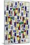 A Leaded and Stained Glass Panel; 'Vetrata Komposite V in Lood'-Theo van Doesburg-Mounted Giclee Print