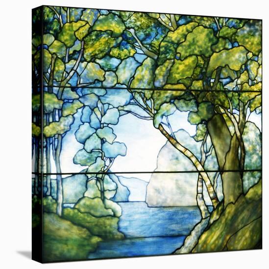 A Leaded Glass Landscape Window, 1916-Tiffany Studios-Stretched Canvas