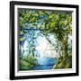 A Leaded Glass Landscape Window, 1916-Tiffany Studios-Framed Giclee Print