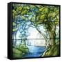 A Leaded Glass Landscape Window, 1916-Tiffany Studios-Framed Stretched Canvas