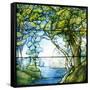 A Leaded Glass Landscape Window, 1916-Tiffany Studios-Framed Stretched Canvas