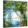 A Leaded Glass Landscape Window, 1916-Tiffany Studios-Stretched Canvas