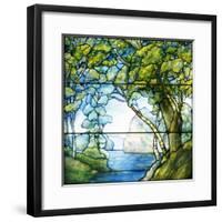 A Leaded Glass Landscape Window, 1916-Tiffany Studios-Framed Giclee Print