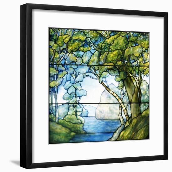 A Leaded Glass Landscape Window, 1916-Tiffany Studios-Framed Giclee Print