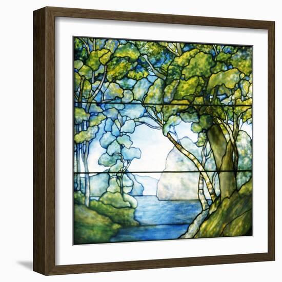 A Leaded Glass Landscape Window, 1916-Tiffany Studios-Framed Giclee Print