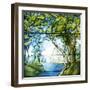 A Leaded Glass Landscape Window, 1916-Tiffany Studios-Framed Giclee Print