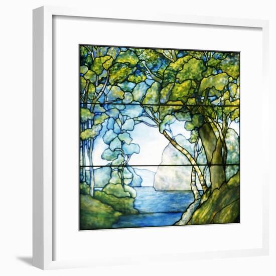 A Leaded Glass Landscape Window, 1916-Tiffany Studios-Framed Giclee Print