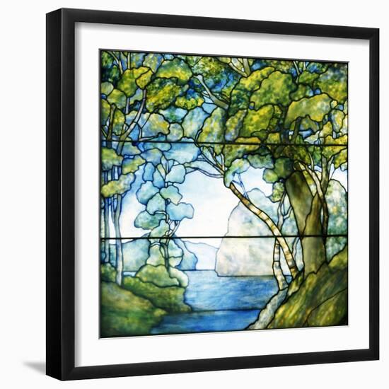 A Leaded Glass Landscape Window, 1916-Tiffany Studios-Framed Giclee Print