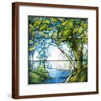 A Leaded Glass Landscape Window, 1916-Tiffany Studios-Framed Giclee Print