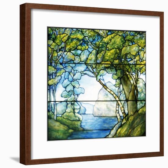 A Leaded Glass Landscape Window, 1916-Tiffany Studios-Framed Giclee Print