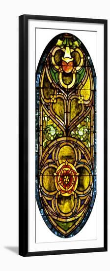 A Leaded Glass Window of Geometric Design-Tiffany Studios-Framed Premium Giclee Print