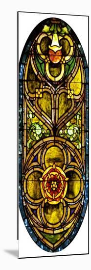 A Leaded Glass Window of Geometric Design-Tiffany Studios-Mounted Premium Giclee Print