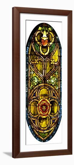 A Leaded Glass Window of Geometric Design-Tiffany Studios-Framed Premium Giclee Print