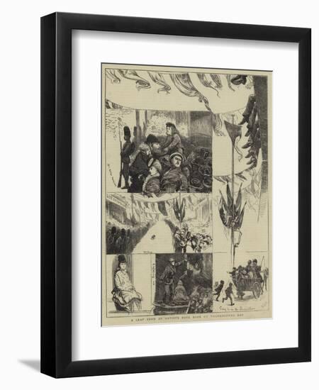 A Leaf from an Artist's Note Book on Thanksgiving Day-Arthur Boyd Houghton-Framed Premium Giclee Print