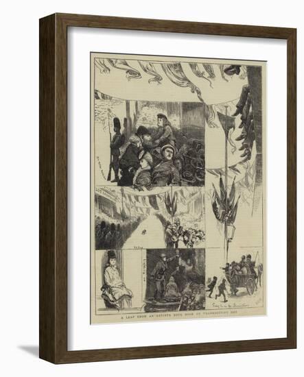 A Leaf from an Artist's Note Book on Thanksgiving Day-Arthur Boyd Houghton-Framed Giclee Print