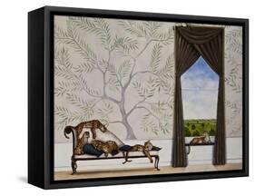 A Leap of Leopards-Rebecca Campbell-Framed Stretched Canvas