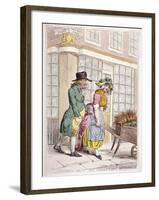 A Leering Man Making Advances to a Girl, New Bond Street, Westminster, London, 1796-James Gillray-Framed Giclee Print