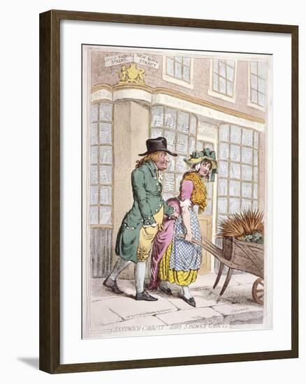 A Leering Man Making Advances to a Girl, New Bond Street, Westminster, London, 1796-James Gillray-Framed Giclee Print