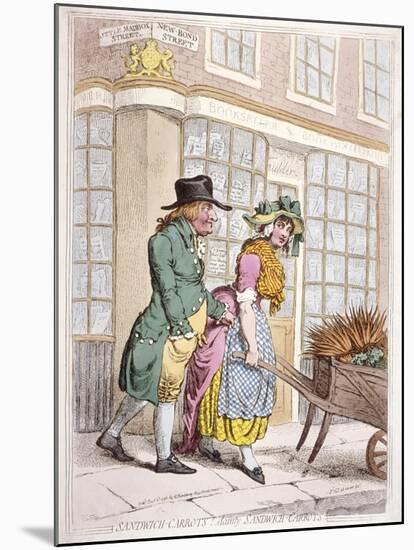 A Leering Man Making Advances to a Girl, New Bond Street, Westminster, London, 1796-James Gillray-Mounted Giclee Print