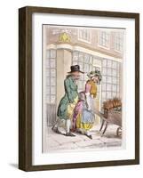 A Leering Man Making Advances to a Girl, New Bond Street, Westminster, London, 1796-James Gillray-Framed Giclee Print