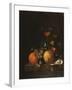 A Lemon, an Orange, Grapes, an Oyster, and a Glass of Wine on a Ledge-Canaletto-Framed Giclee Print