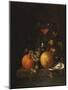 A Lemon, an Orange, Grapes, an Oyster, and a Glass of Wine on a Ledge-Canaletto-Mounted Giclee Print