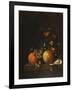 A Lemon, an Orange, Grapes, an Oyster, and a Glass of Wine on a Ledge-Canaletto-Framed Giclee Print