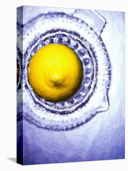 A Lemon Half on a Juicer-Wolfgang Usbeck-Stretched Canvas